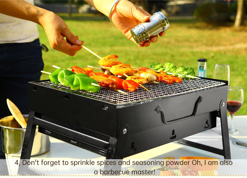 Barbecue Large Outdoor Barbecue Portable Charcoal Grill BBQ Barbecue Folding Barbecue Grill