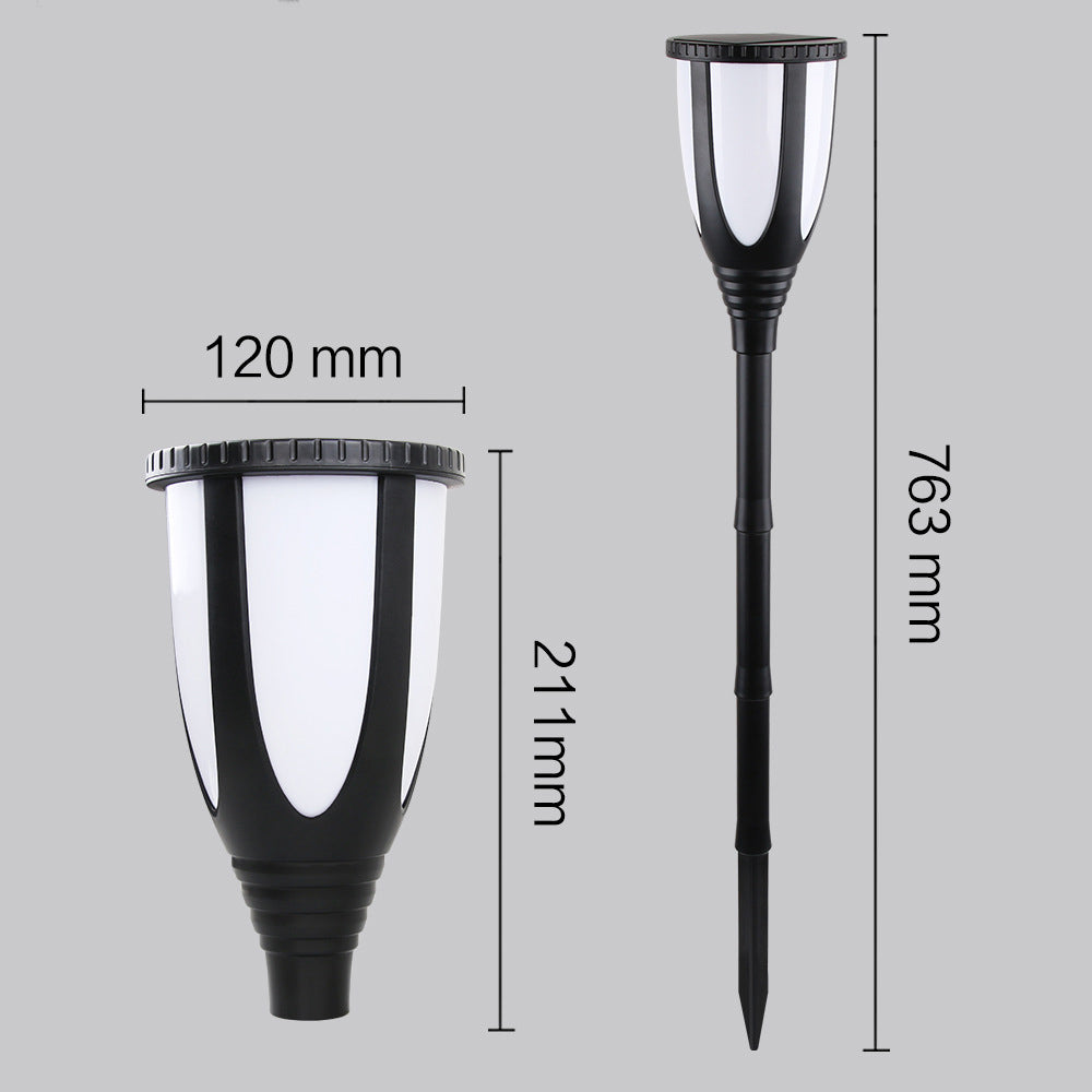 Solar Lamp 75led Simulation Flame Lamp Outdoor Waterproof Ground Garden Lawn Torch Lamp