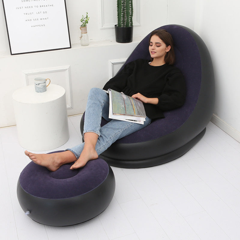 Colchón de aire inflable, sofá perezoso, sillón reclinable, cómodo taburete para piernas, puf individual para uso doméstico y al aire libre