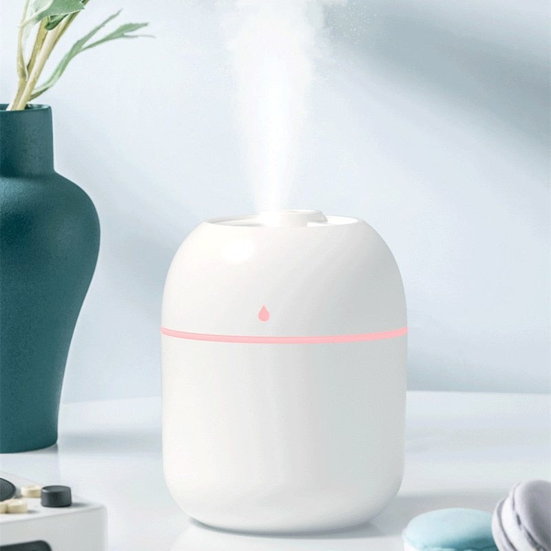 1 mini humidificateur d'air ultrasonique portable de 220 ml, diffuseur d'huiles essentielles et d'arômes, brumisateur USB, humidificateurs d'aromathérapie pour la maison