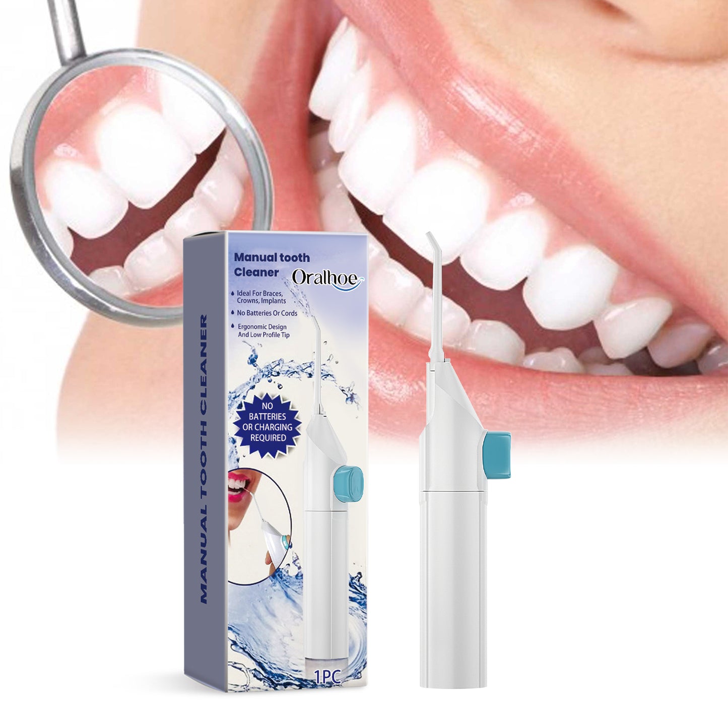 Nettoyeur dentaire manuel Oralhoe Nettoie la mauvaise haleine Soins du tartre pour les dents Nettoyant dentaire quotidien portable