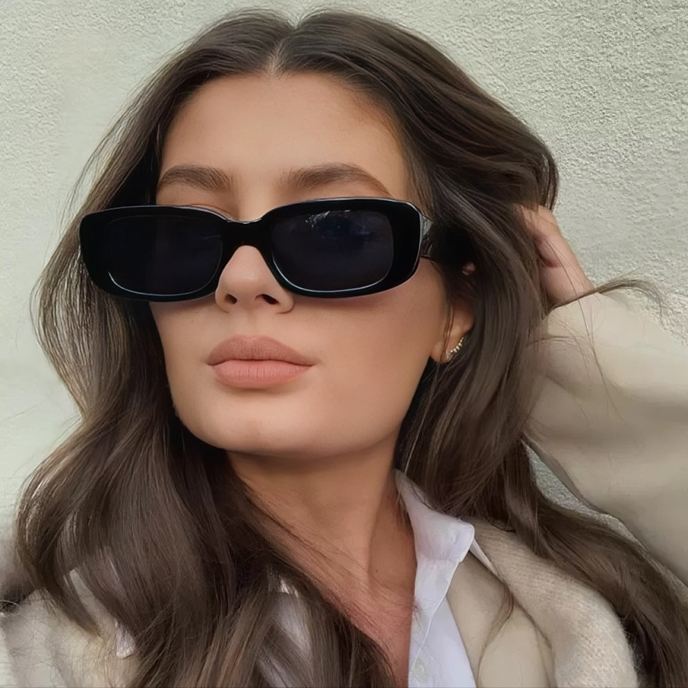 Gafas de sol de montura pequeña para hombre, gafas de sol retro de moda para mujer