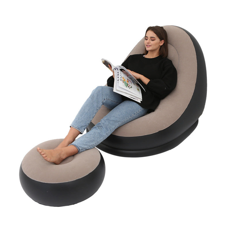 Colchón de aire inflable, sofá perezoso, sillón reclinable, cómodo taburete para piernas, puf individual para uso doméstico y al aire libre