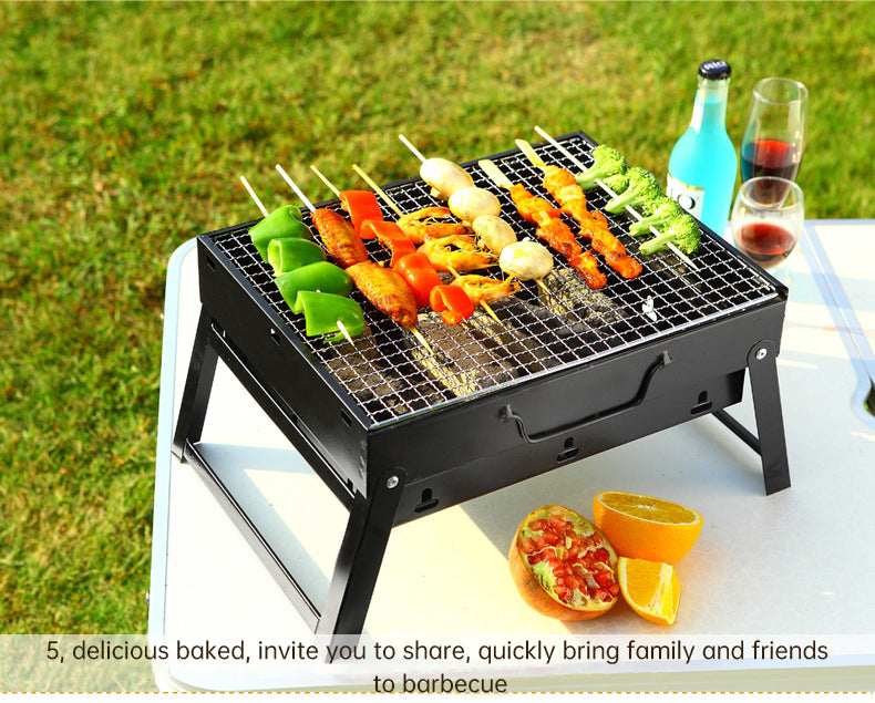 Barbecue Large Outdoor Barbecue Portable Charcoal Grill BBQ Barbecue Folding Barbecue Grill