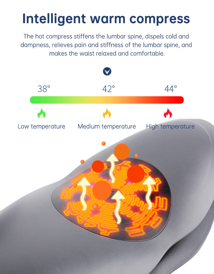 Masajeador de cintura Tracción lumbar Compresa caliente inflable Camilla cervical de espalda Masaje Presión de aire Reduce alivio del dolor