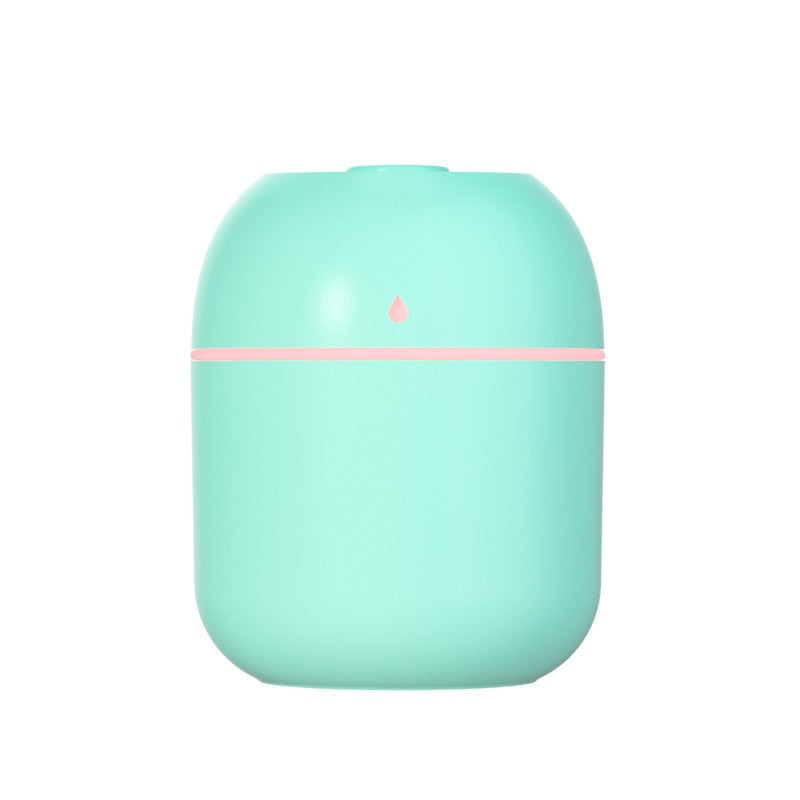 1 mini humidificateur d'air ultrasonique portable de 220 ml, diffuseur d'huiles essentielles et d'arômes, brumisateur USB, humidificateurs d'aromathérapie pour la maison