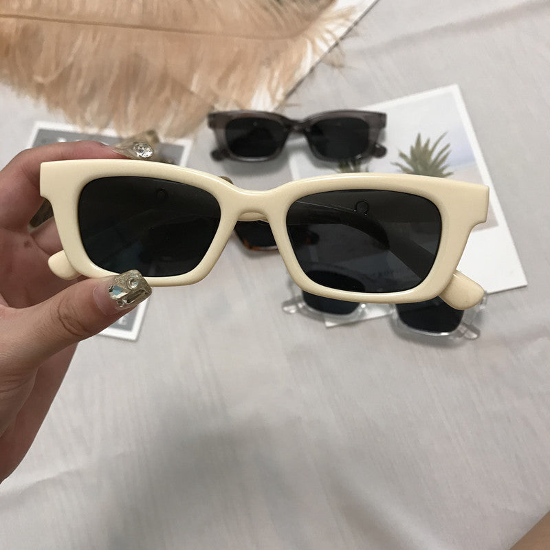 Gafas de sol de caja pequeña para hombres y mujeres, gafas de sol retro