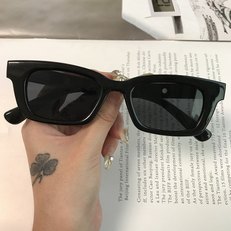 Gafas de sol de caja pequeña para hombres y mujeres, gafas de sol retro