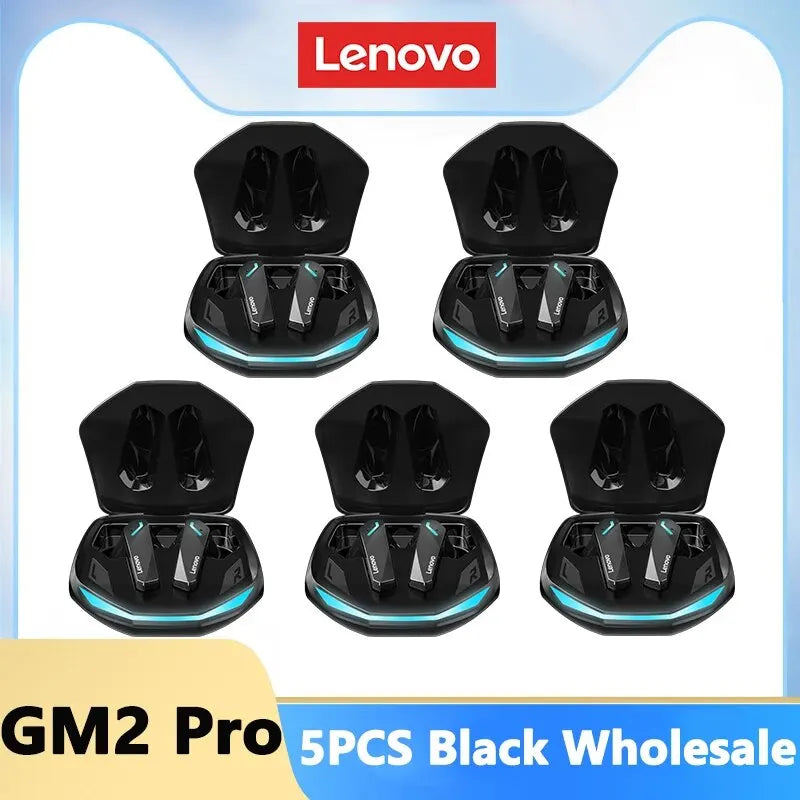 Lenovo GM2 Pro Écouteurs Bluetooth 5.3 Casque de sport Casque sans fil intra-auriculaire Gaming Faible latence Double mode Casque de musique Nouveau